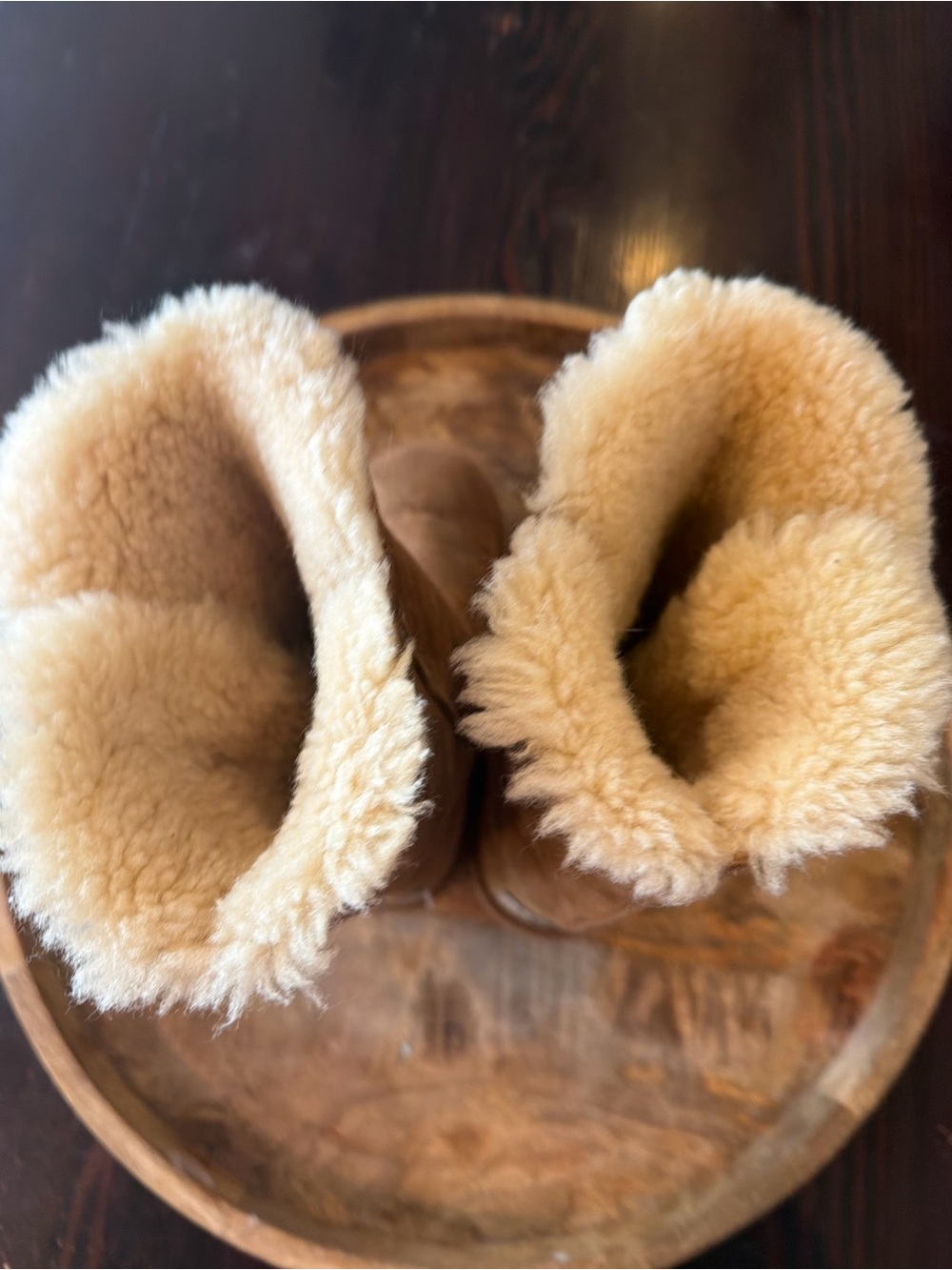 UGG Kids Tall Chestnut Bailey Button Shearling Boots kids 13 - Picture 6 of 10
